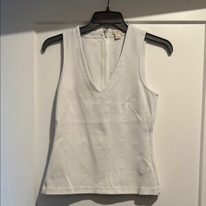 J. Crew White Fitted Sleeveless Tank Top